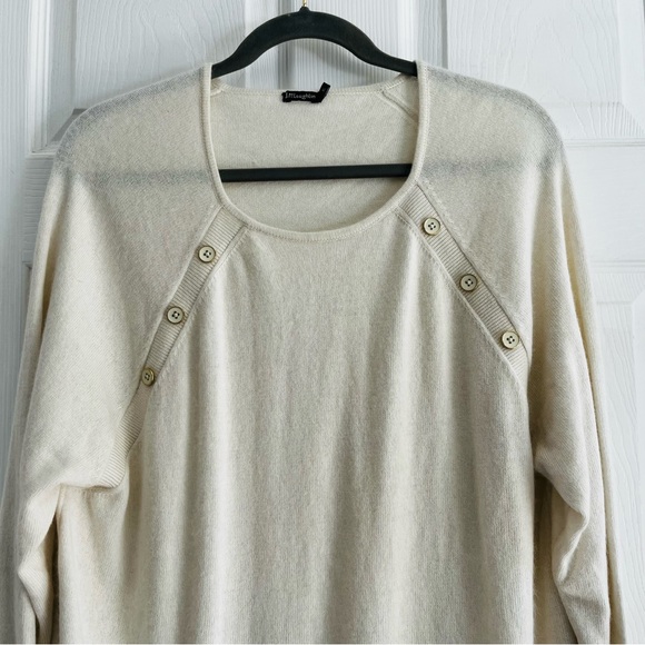 J. McLaughlin Ivory Knit Sweater Angora Wool Blend XL - Picture 2 of 11